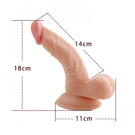 5.5 inch Dildo Realistic Cock with Handsfree Suction Cup PVC Sex Toy