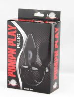 Aphrodisia Soft Unisex Gay Inflatable Ass Plug Adjustable Intumescent Vaginal Anal Stopper Black