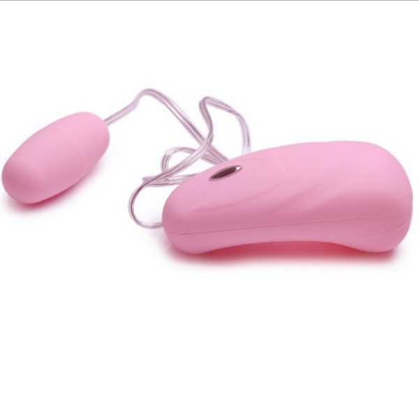 Light pink Man Nuo 12 frequency Computer Mouse Shaped Frosted Vibrating Love Egg