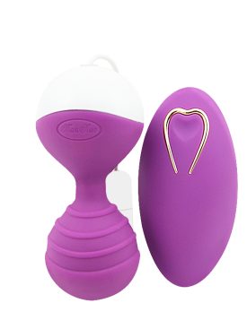 Purple Man Nuo Koro Ben Wa Ball Weighted Female Kegel Vaginal Tight Exercise Machine USB Vibrator Vibrating Egg Sex products Sex toys for Women