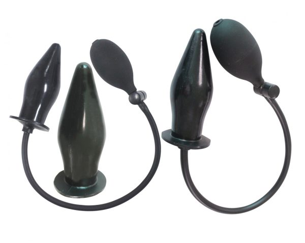 Aphrodisia Soft Unisex Gay Inflatable Ass Plug Adjustable Intumescent Vaginal Anal Stopper Black - Image 2
