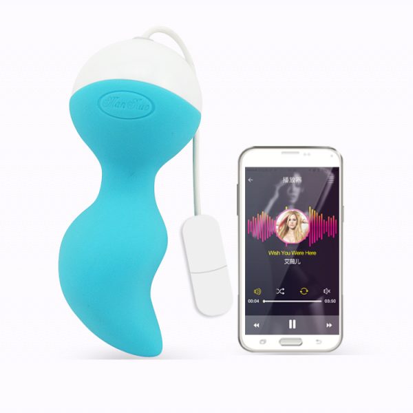 Blue Man Nuo Love Koro Ball for Vaginal Tight Exercise Vibration Egg Kegel Balls Bluetooth Wireless App Remote Control Vibrator Sex Products