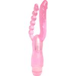 Aphrodisia Silicone Vibrating Anal Beads Anal Plug Sex Toys Couples Adult Erotic Toys Pink