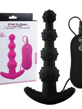 Aphrodisia Butt Plug Vibrating Vibrator 10 Mode Bulbs Probe Funny Toy Adult Romance Games black