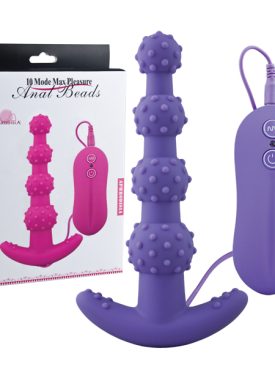 Aphrodisia Butt Plug Vibrating Vibrator 10 Mode Bulbs Probe Funny Toy Adult Romance Games Purple