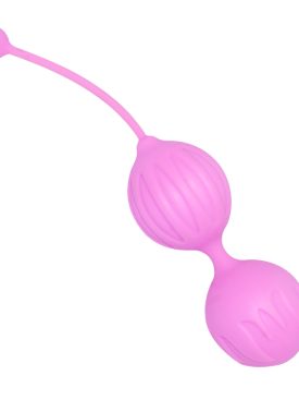 Light pink Man Nuo Silicone Ben Wa Balls Female Kegal Vaginal Exercise Tighen Duotone Pelvic Muscle