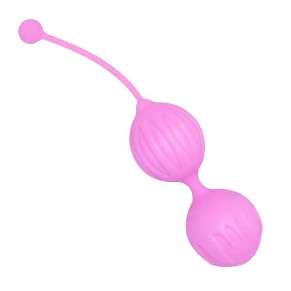 Light pink Man Nuo Silicone Ben Wa Balls Female Kegal Vaginal Exercise Tighen Duotone Pelvic Muscle