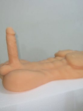Full Solid Male Body Figure with Large Penis Dildo Masturbator for Man Woman