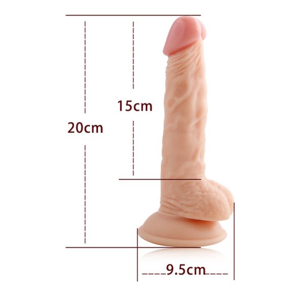 5.9 inch Dildo Realistic Cock with Handsfree Suction Cup PVC Sex Toy - Image 8