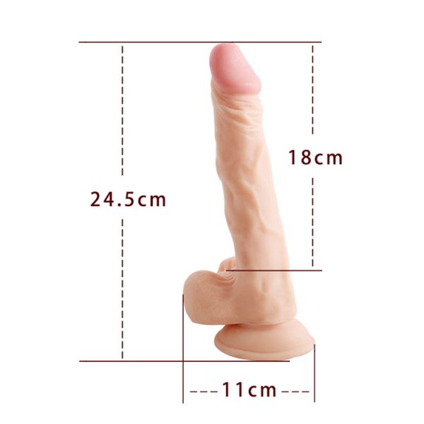 7.1 inch Dildo Realistic Cock with Handsfree Suction Cup PVC Sex Toy - Image 7