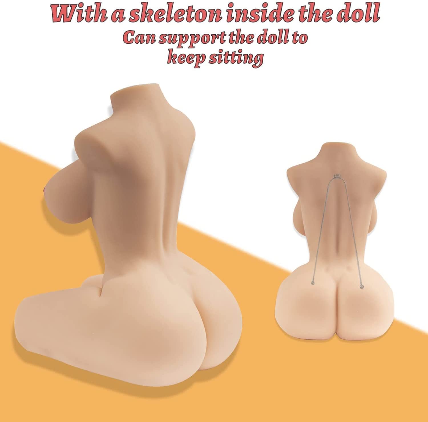 Life Size Love Doll Sex Doll with Head Male Masturbator Torso Breasts Ass Vagina Silicone Solid Gel Dolls For