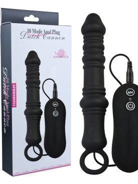 Aphrodisia Anal Vibrator Silicone Butt Sex Toy With Strong Vibrations Massaging With Powerful Vibes Black