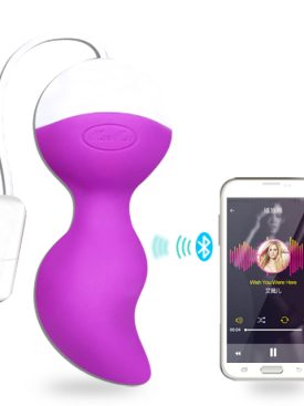 Purple Man Nuo Love Koro Ball for Vaginal Tight Exercise Vibration Egg Kegel Balls Bluetooth Wireless App Remote Control Vibrator Sex Products