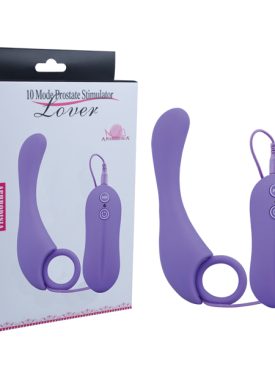 Purple Aphrodisia Remote Control10 Function Black Vibrating Silicone Prostate Anal Plug