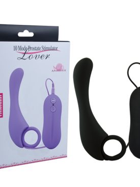 Black Aphrodisia Remote Control10 Function Black Vibrating Silicone Prostate Anal Plug