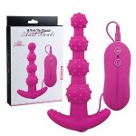 Aphrodisia Butt Plug Vibrating Vibrator 10 Mode Bulbs Probe Funny Toy Adult Romance Games Rosy
