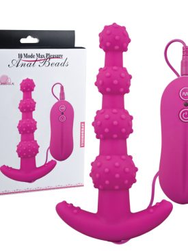 Aphrodisia Butt Plug Vibrating Vibrator 10 Mode Bulbs Probe Funny Toy Adult Romance Games Rosy